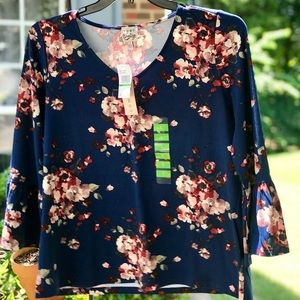 Como Vintage Navy ultra soft Large ladies Top